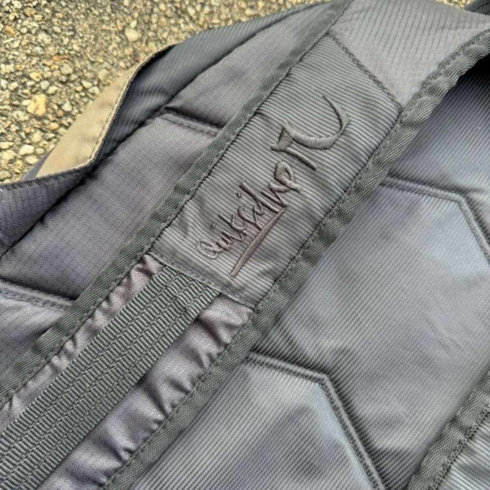 Quiksilver Quilted‎ Backpack Black Travel School Outdoor Bag Vintage - Picture 6 of 7